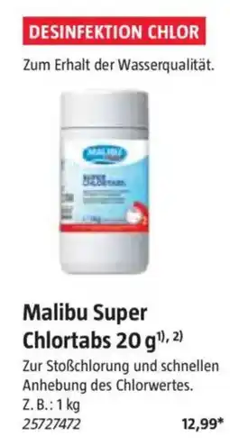 Bauhaus Malibu Super Chlortabs 20 g¹), 2) Angebot