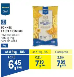 Metro Pommes extra knusprig Angebot