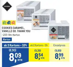 Metro Cookies caramel, vanille od. thank you Angebot
