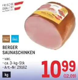 Metro Berger saunaschinken Angebot