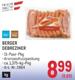 Metro Berger debreziner Angebot