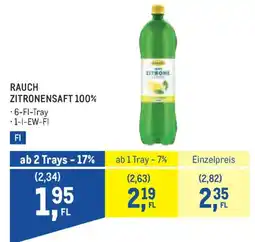 Metro Rauch zitronensaft 100% Angebot