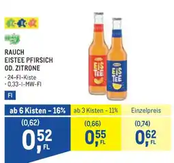 Metro Rauch eistee pfirsich od. zitrone Angebot