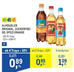 Metro Almdudler original, zuckerfrei od. spezi orange Angebot
