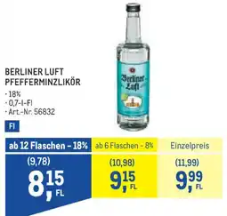 Metro Berliner luft pfefferminzlikör Angebot