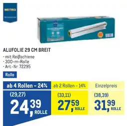 Metro Alufolie 29 cm breit Angebot
