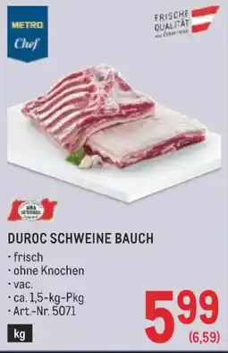 Metro Duroc schweine bauch Angebot