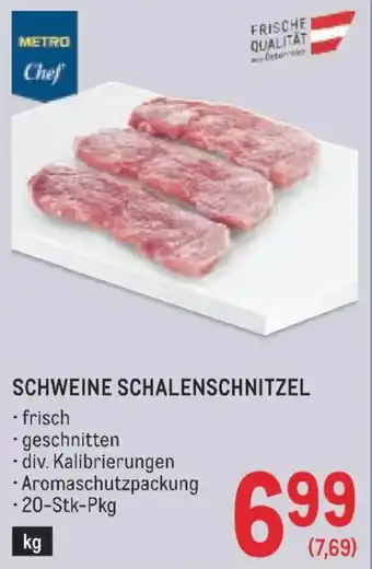 Metro Schweine schalenschnitzel Angebot