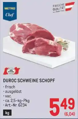 Metro Duroc schweine schopf Angebot