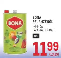 Metro Bona pflanzenöl Angebot
