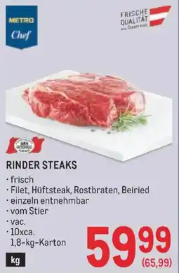 Metro Rinder steaks Angebot
