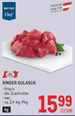 Metro Rinder gulasch Angebot
