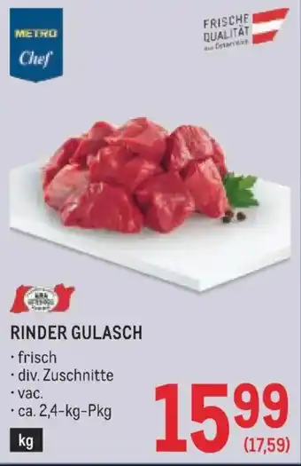 Metro Rinder gulasch Angebot