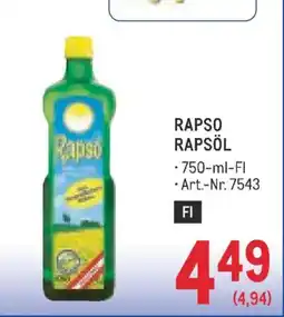 Metro Rapso rapsöl Angebot