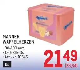 Metro Manner waffelherzen Angebot