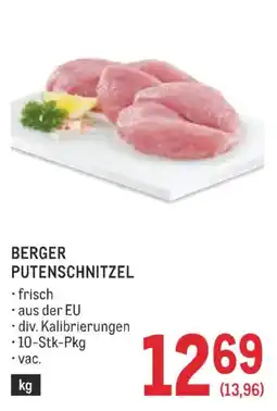 Metro Berger putenschnitzel Angebot