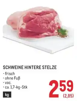 Metro Schweine hintere stelze Angebot