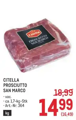 Metro Citella prosciutto san marco Angebot