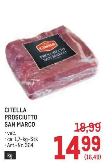 Metro Citella prosciutto san marco Angebot