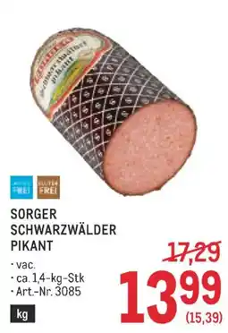 Metro Sorger schwarzwälder pikant Angebot