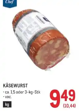 Metro Käsewurst Angebot