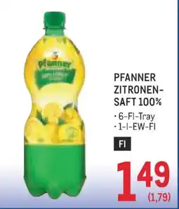 Metro Pfanner zitronen- saft 100% Angebot