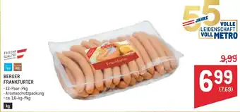 Metro Berger frankfurter Angebot