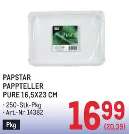 Metro Papstar pappteller pure Angebot