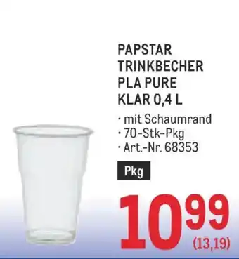 Metro Papstar trinkbecher pla pure klar Angebot