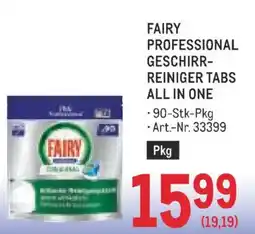 Metro Fairy professional geschirr- reiniger tabs all in one Angebot
