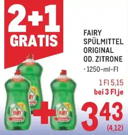 Metro Fairy spülmittel original od. zitrone Angebot