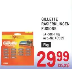 Metro Gillette rasierklingen fusion5 Angebot