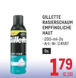 Metro Gillette rasierschaum empfindliche haut Angebot
