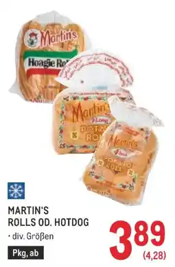 Metro Martin's rolls od. hotdog Angebot