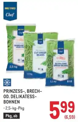 Metro Prinzess-, brech- od. delikatess- bohnen Angebot