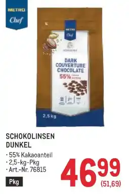 Metro Schokolinsen dunkel Angebot