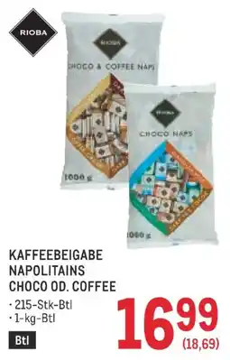 Metro Kaffeebeigabe napolitains choco od. coffee Angebot