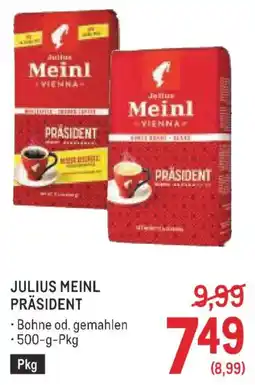 Metro Julius meinl präsident Angebot