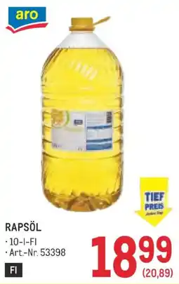 Metro Rapsöl Angebot