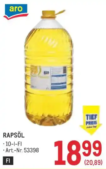 Metro Rapsöl Angebot