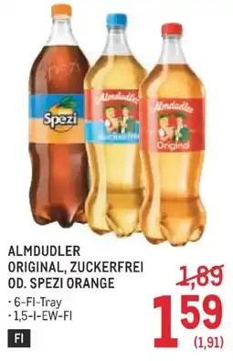 Metro Almdudler original, zuckerfrei od. spezi orange Angebot