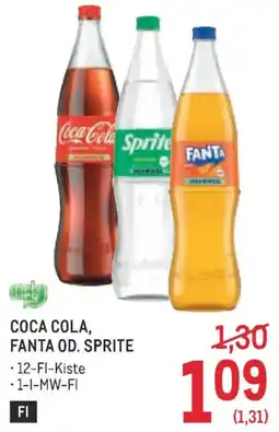 Metro Coca cola, fanta od. sprite Angebot