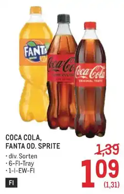 Metro Coca cola, fanta od. sprite Angebot