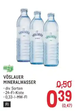 Metro Vöslauer mineralwasser Angebot