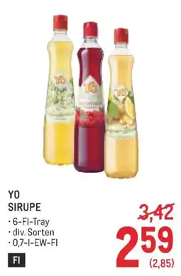 Metro Yo sirupe Angebot