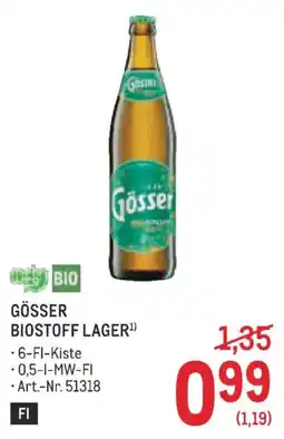 Metro Gösser biostoff lager Angebot