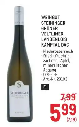 Metro Weingut steininger grüner veltliner langenlois kamptal dac Angebot
