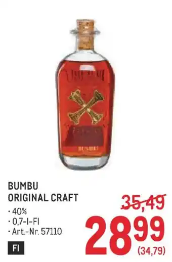 Metro Bumbu original craft Angebot