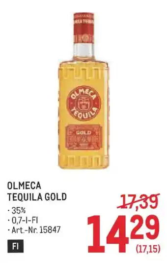 Metro Olmeca tequila gold Angebot