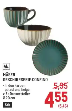 Metro Mäser geschirrserie confino Angebot